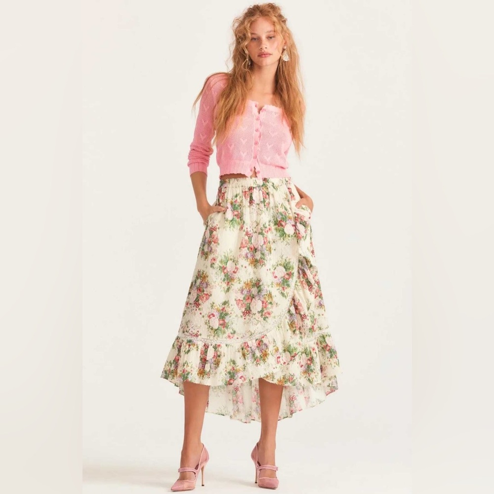 NWT Love Shack Fancy Viva Skirt in Shimmering